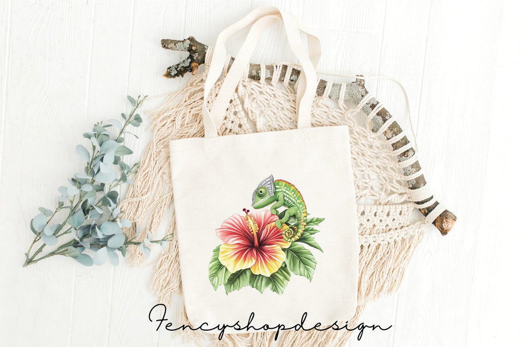 Chameleon Floral Clipart Bundle