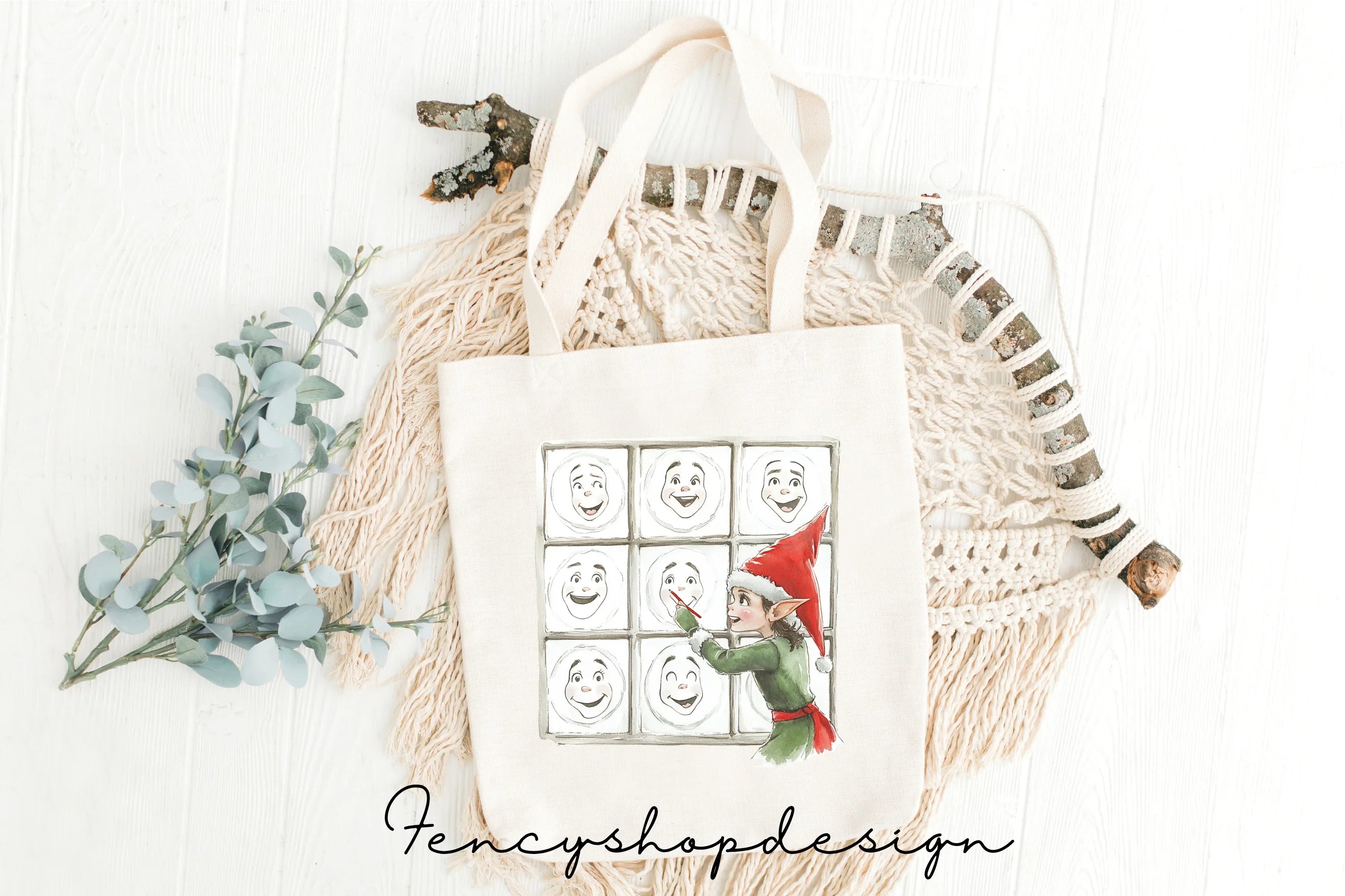 Festive Elf and Stocking Clipart Bundle