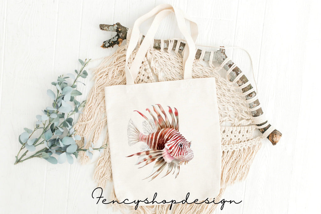 Colorful Lionfish Aquatic Creature Clipart Bundle