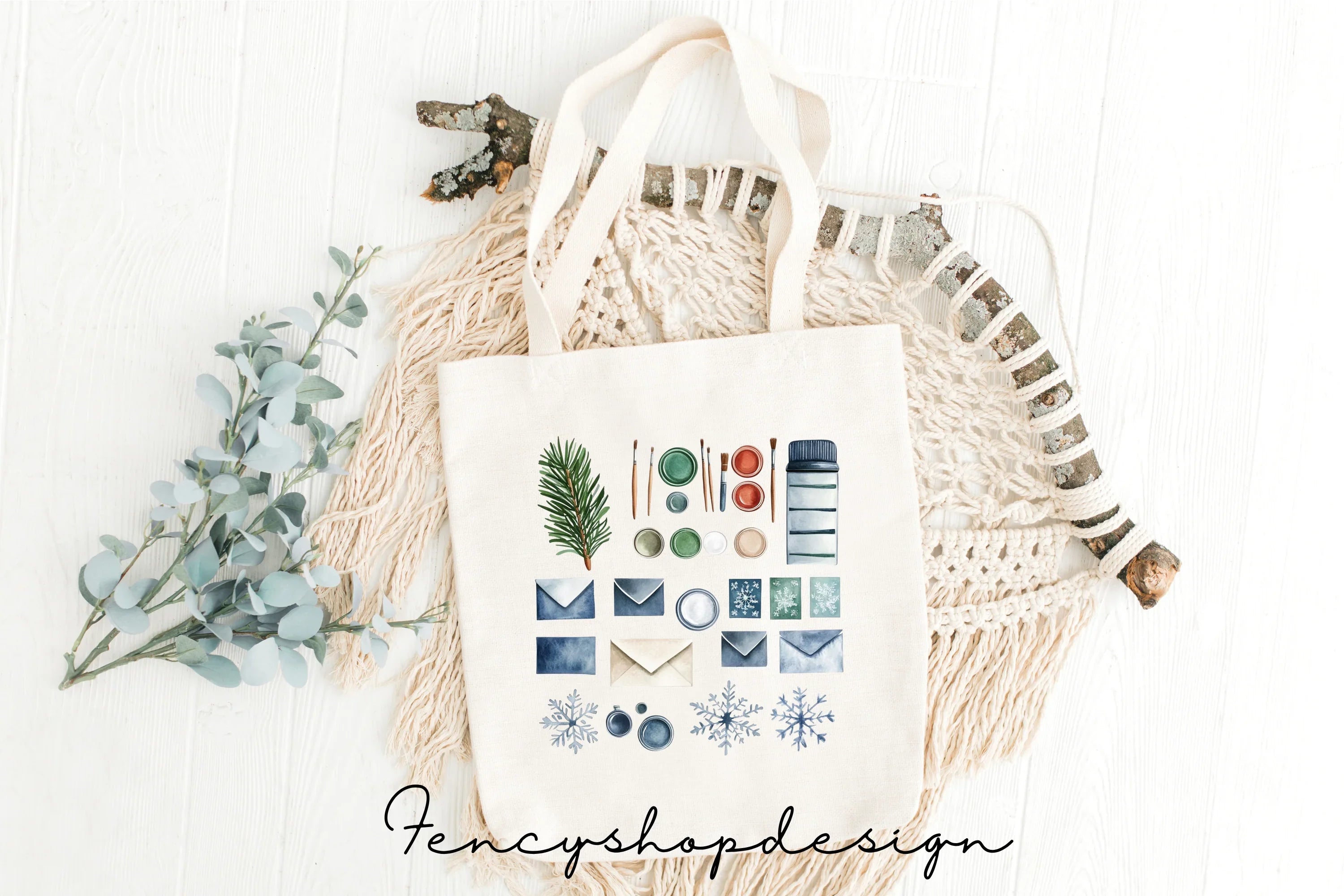 Christmas Crafting Elements Clipart Bundle