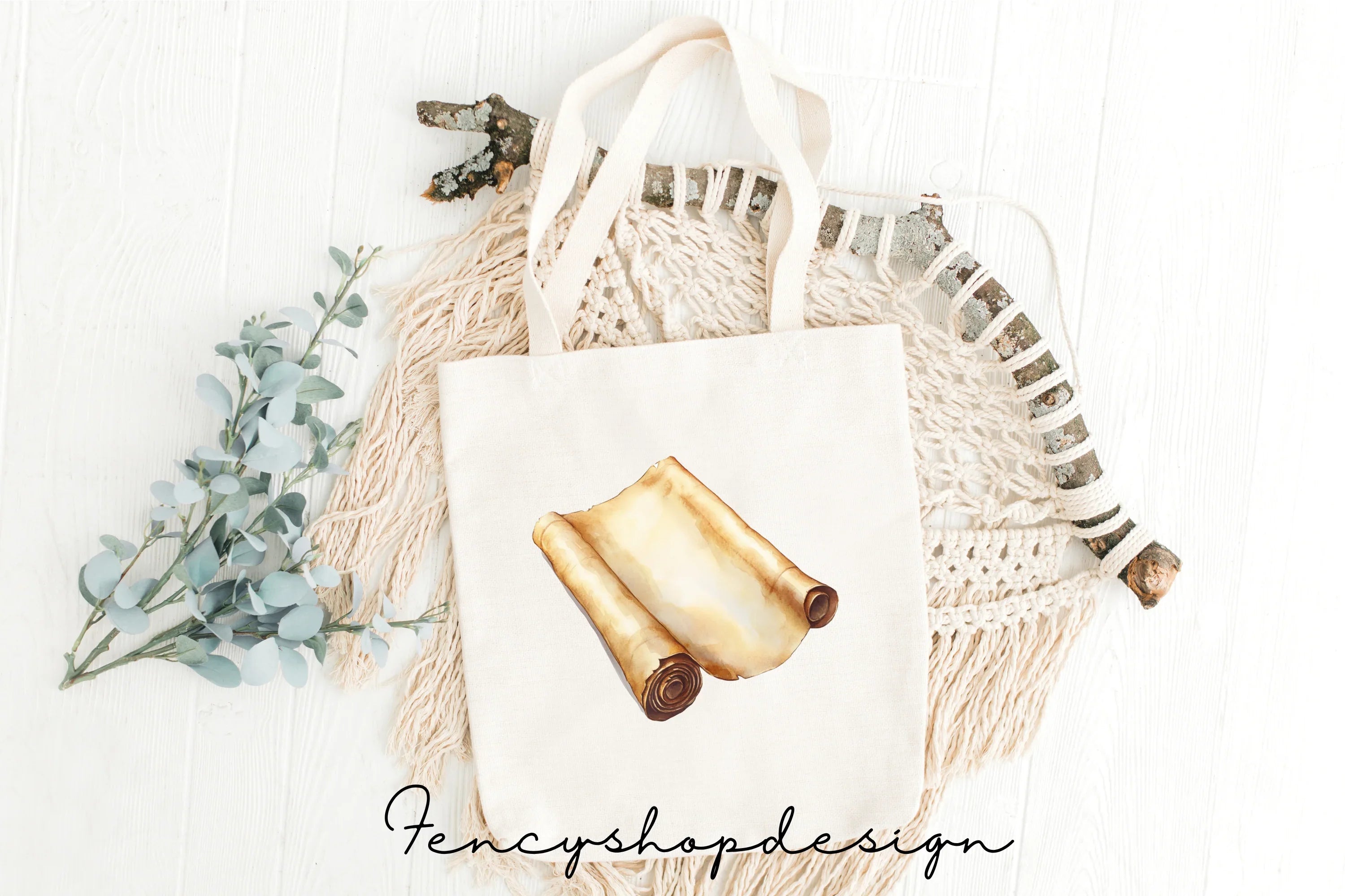 Vintage Burnt Scroll Clipart Bundle
