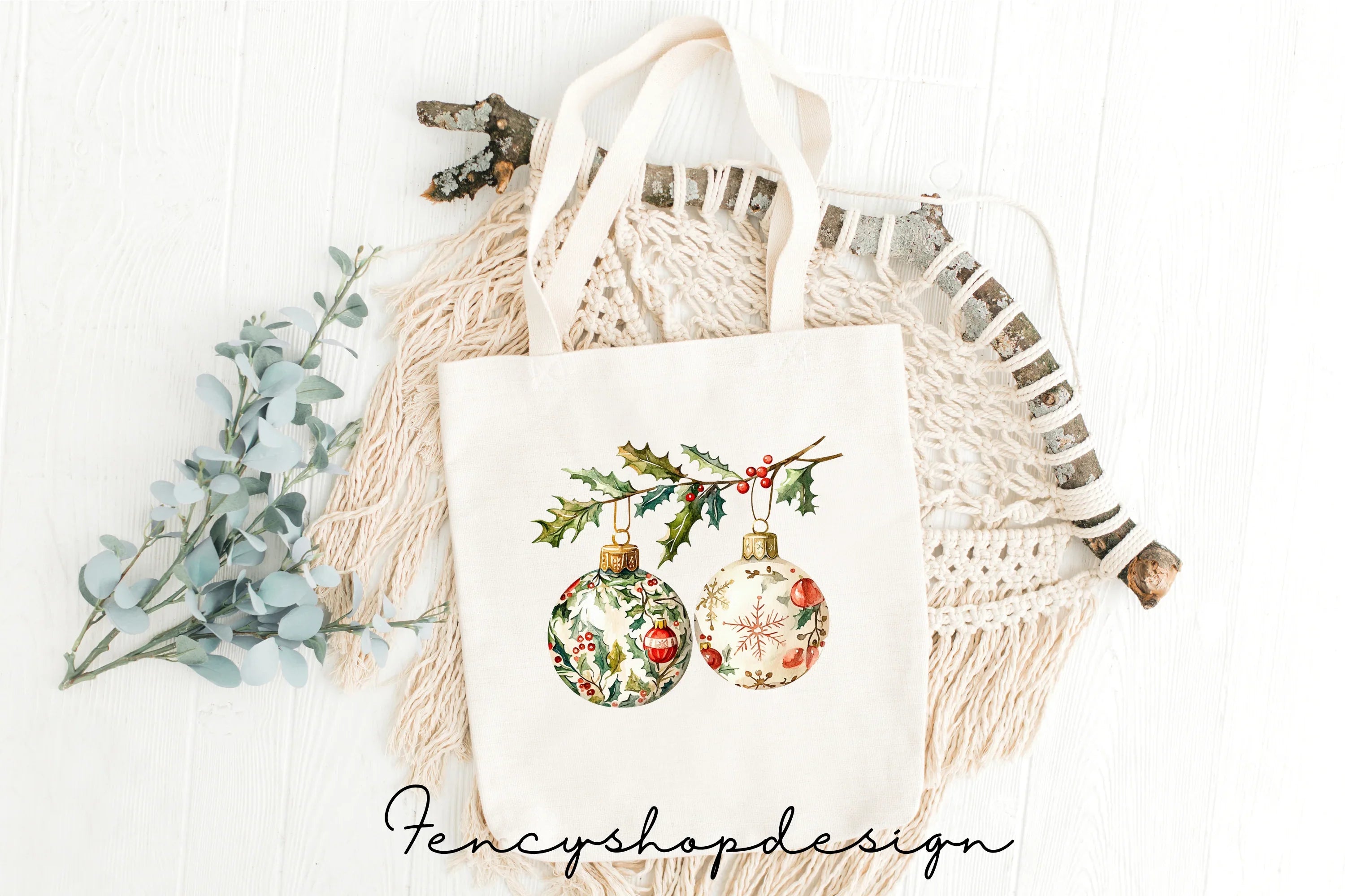 Christmas Ornaments Clipart Bundle