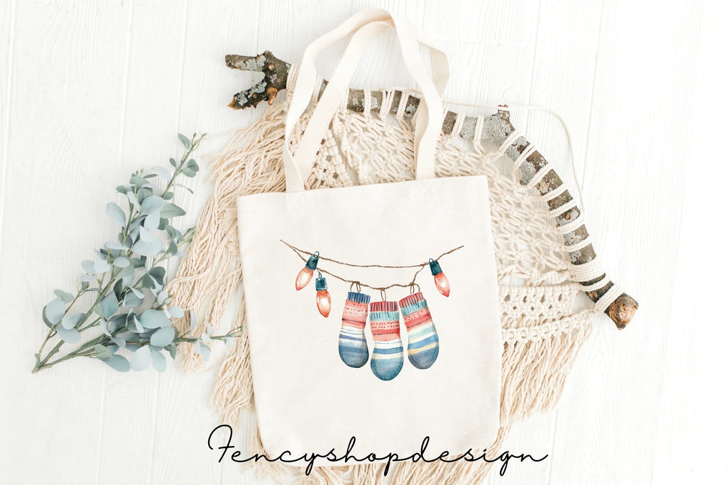 Winter Holiday Garlands Clipart Bundle