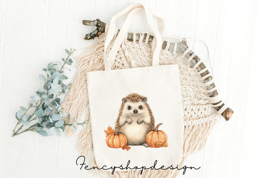 Cute Hedgehog Autumn Clipart Bundle