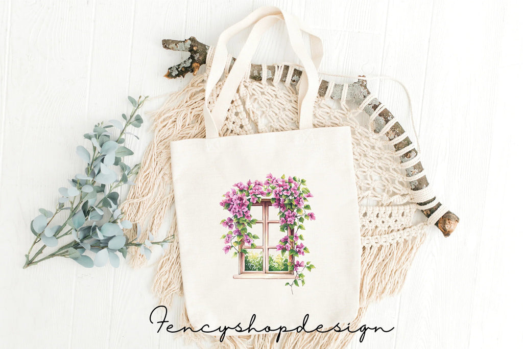 Bougainvillea Window Clipart Bundle
