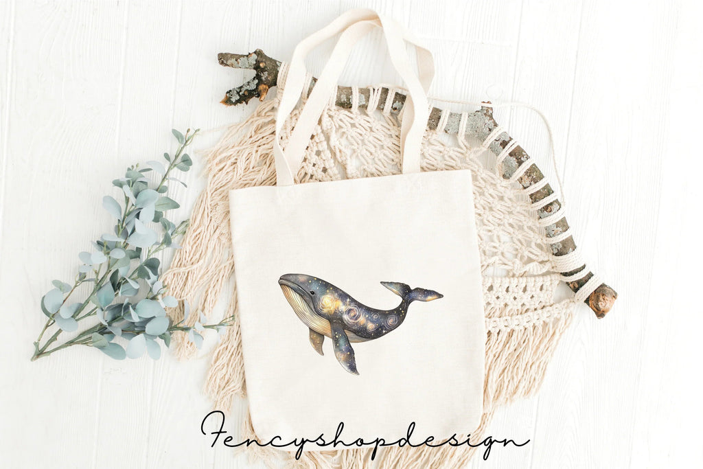 Galaxy Whale Clipart Bundle