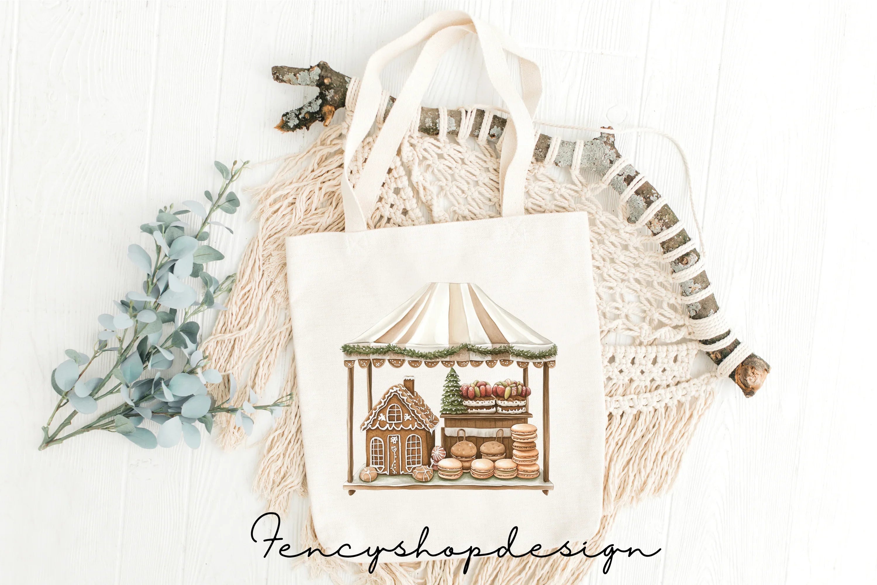 Gingerbread Christmas Market Clipart Bundle