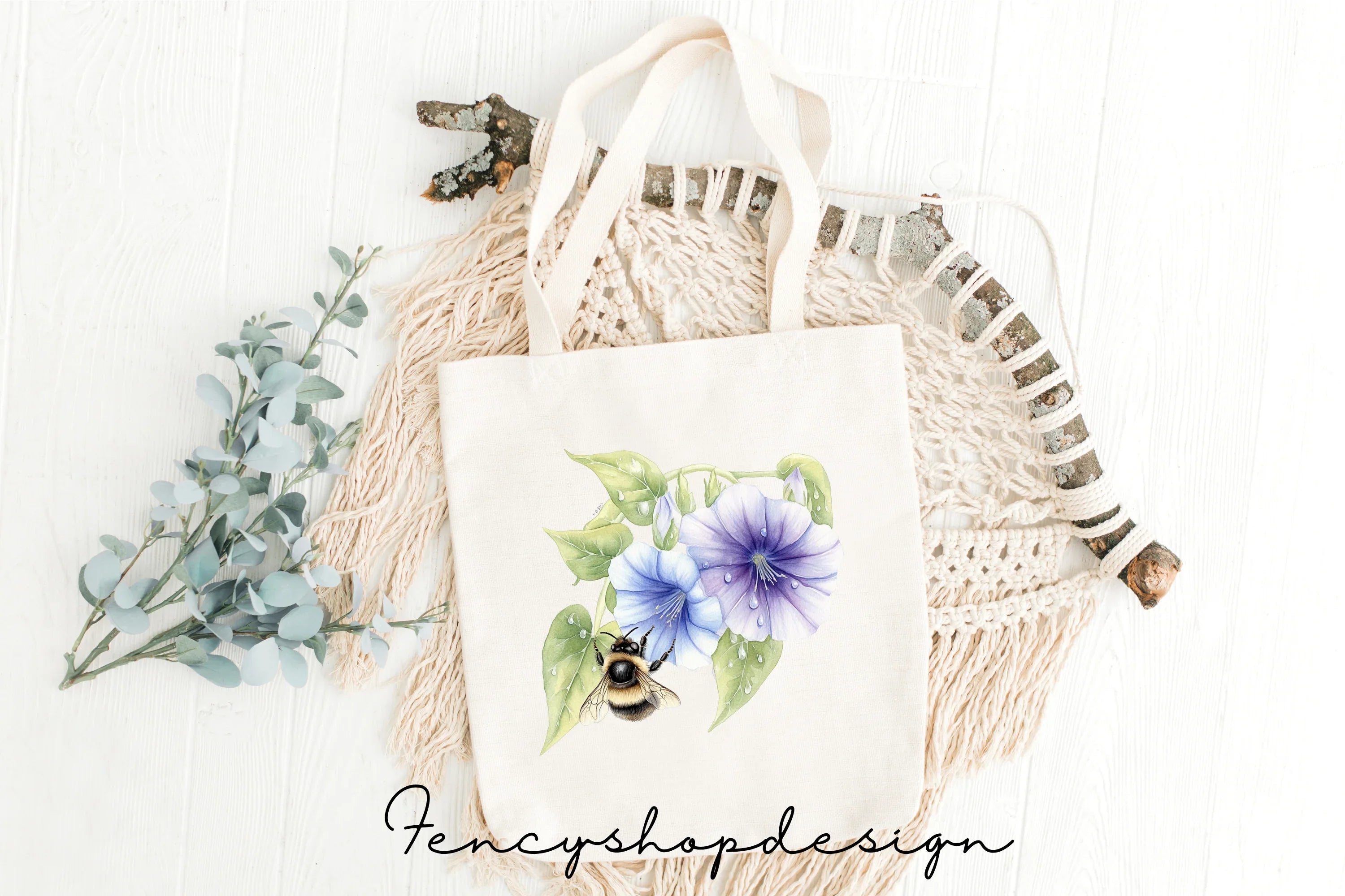 Bumblebee Flower Clipart Bundle