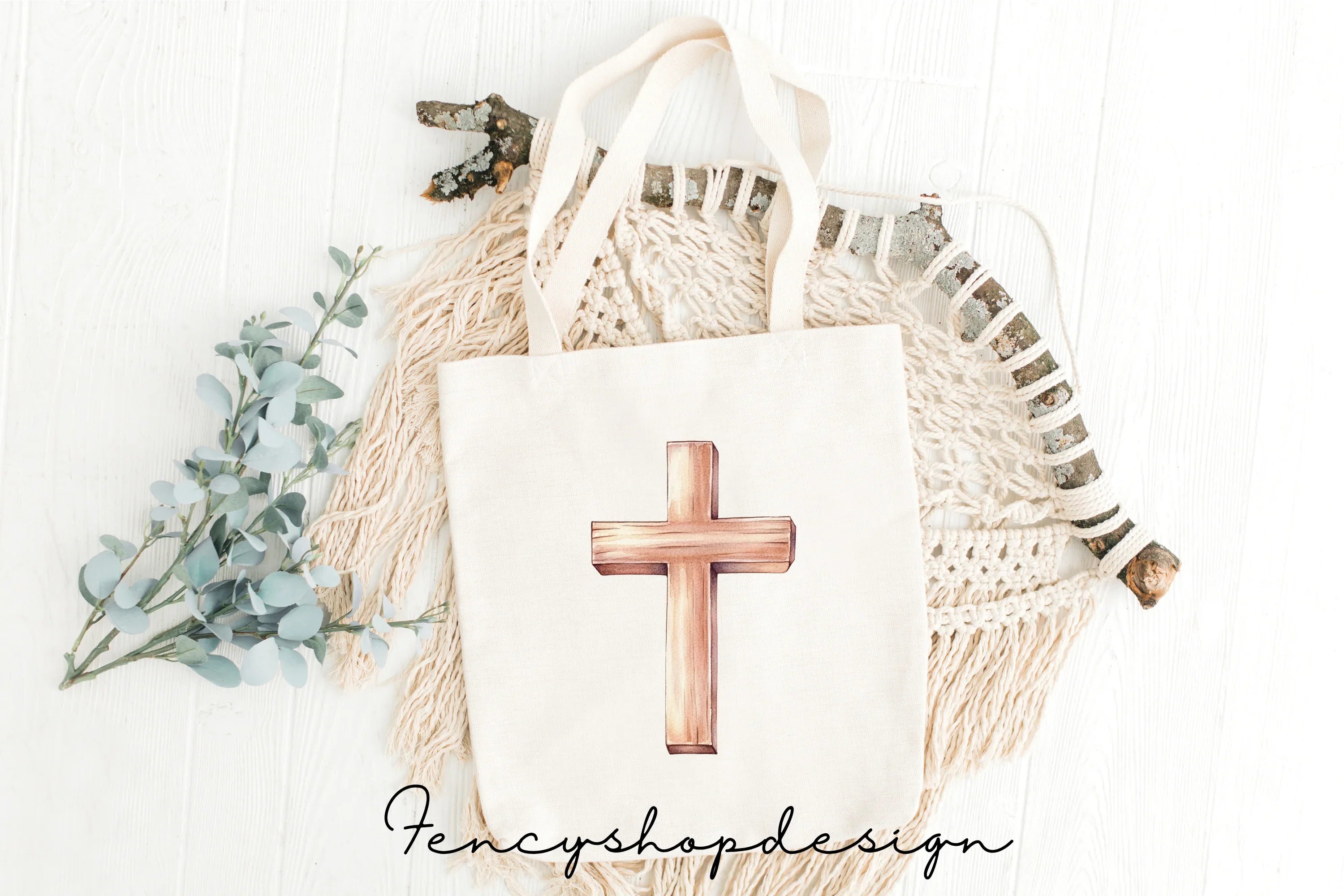 Wooden Crosses Clipart Bundle