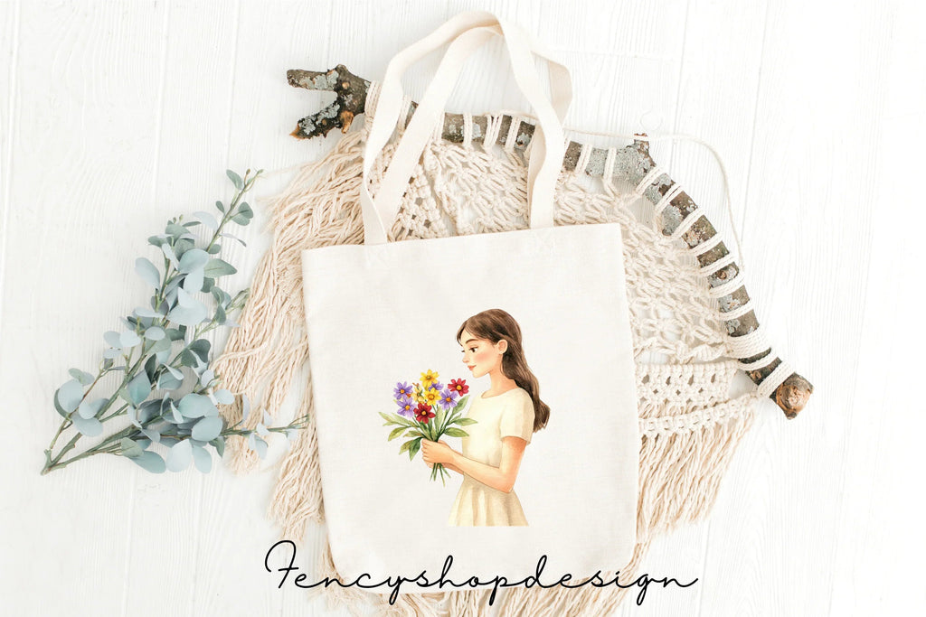 Elegant Floral Women Clipart Bundle