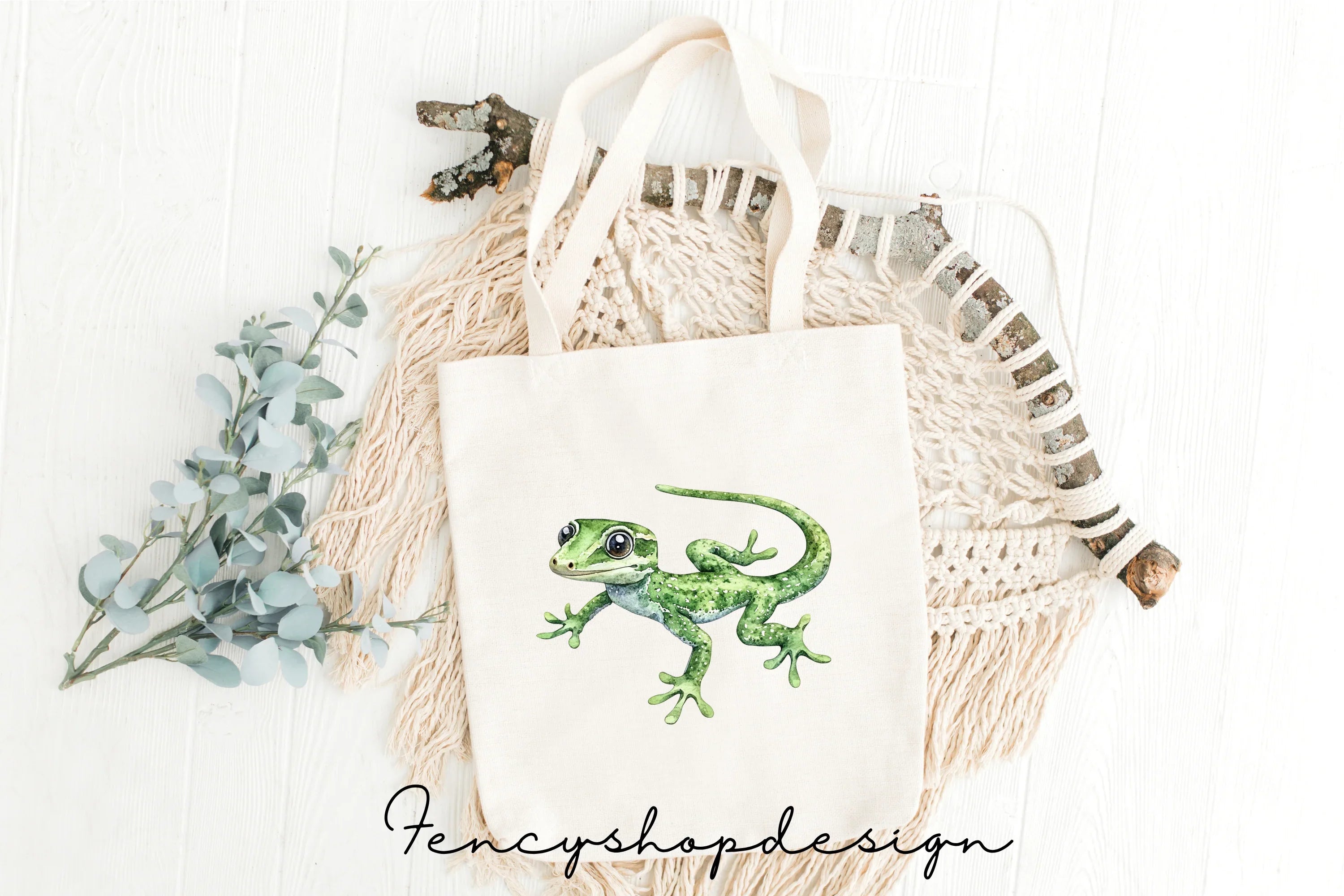 Cute Gecko Clipart Bundle