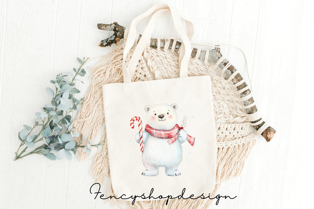 Christmas Polar Bear Clipart Bundle