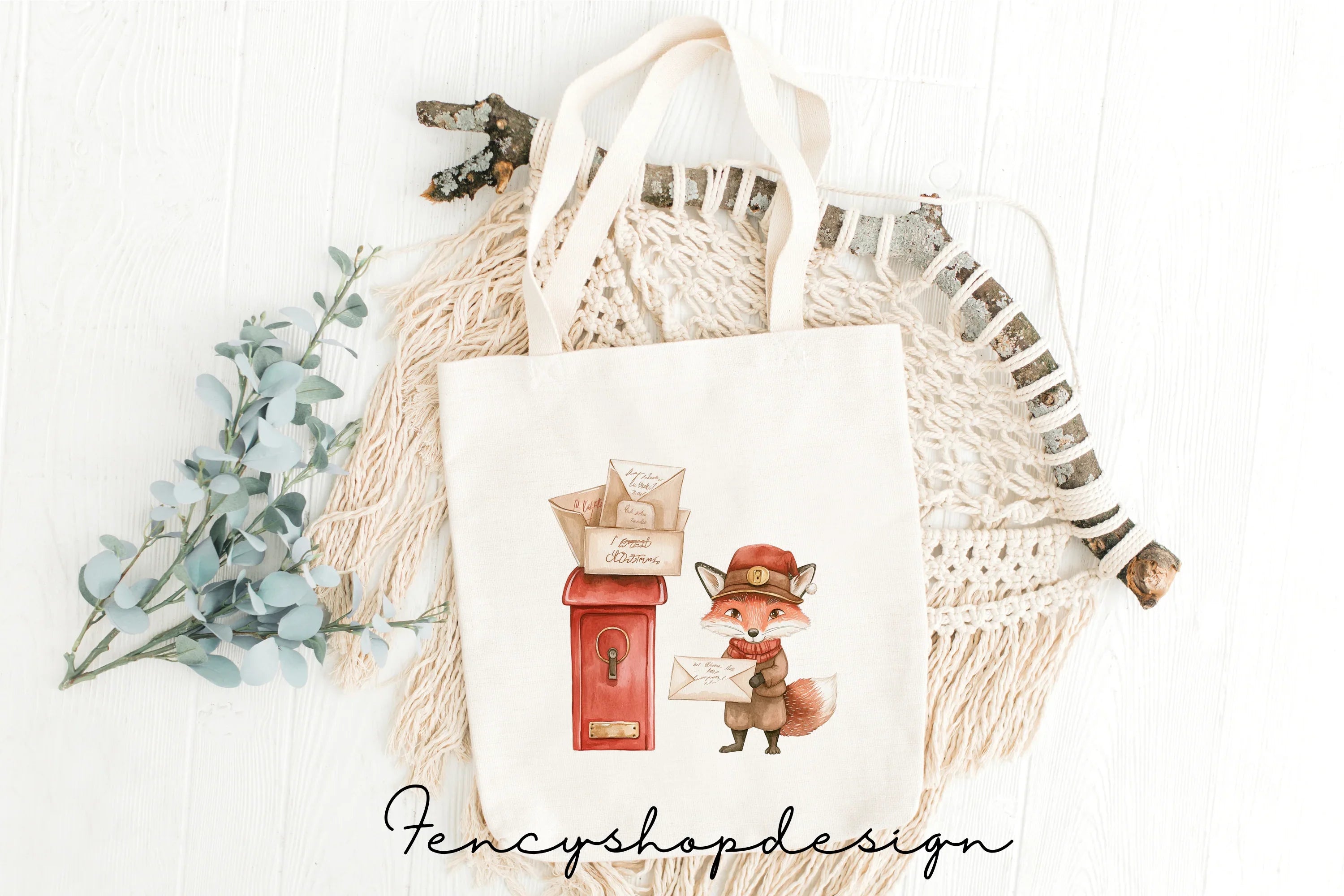 Charming Fox Mail Delivery Clipart Bundle