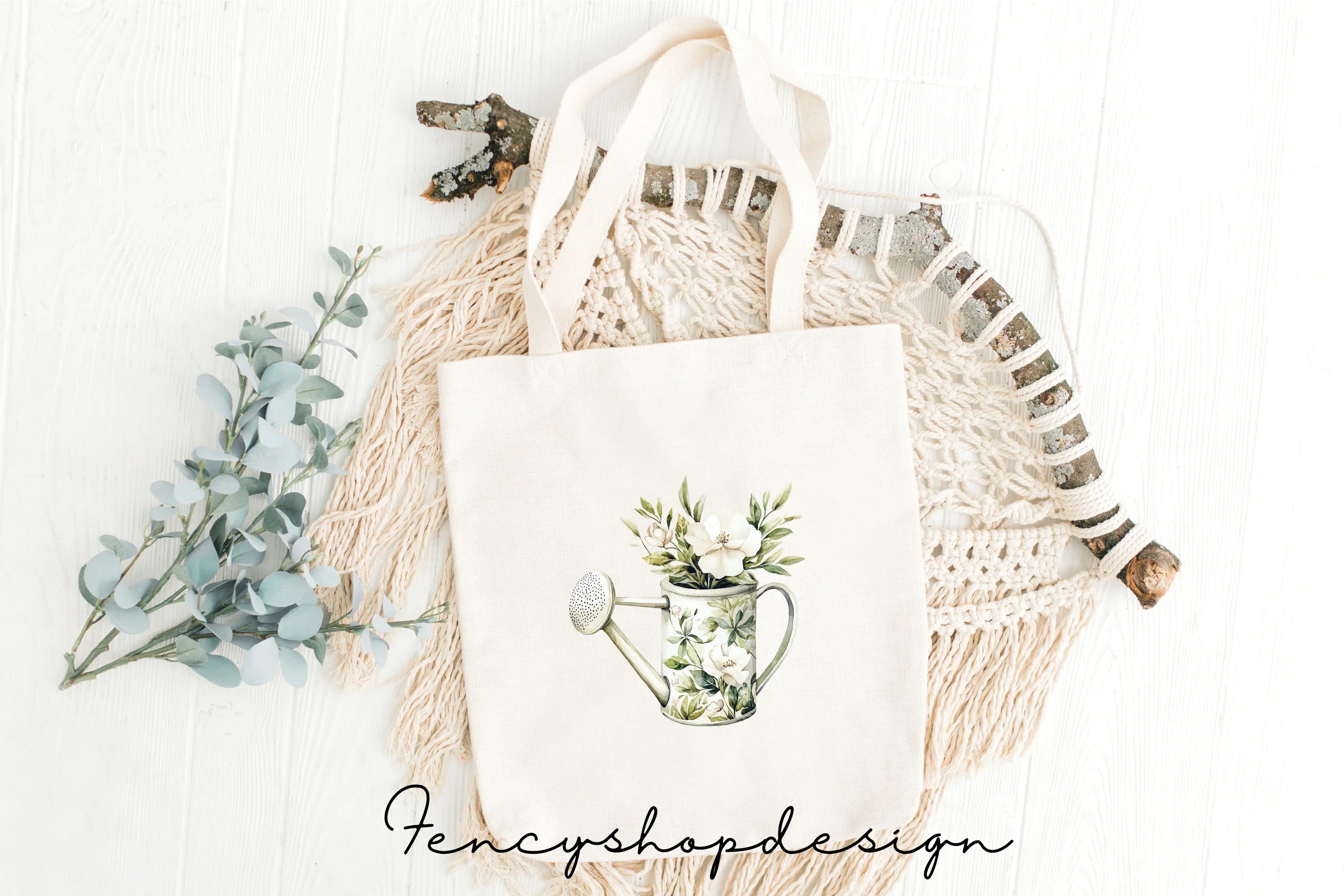 Floral Watering Can Clipart Bundle