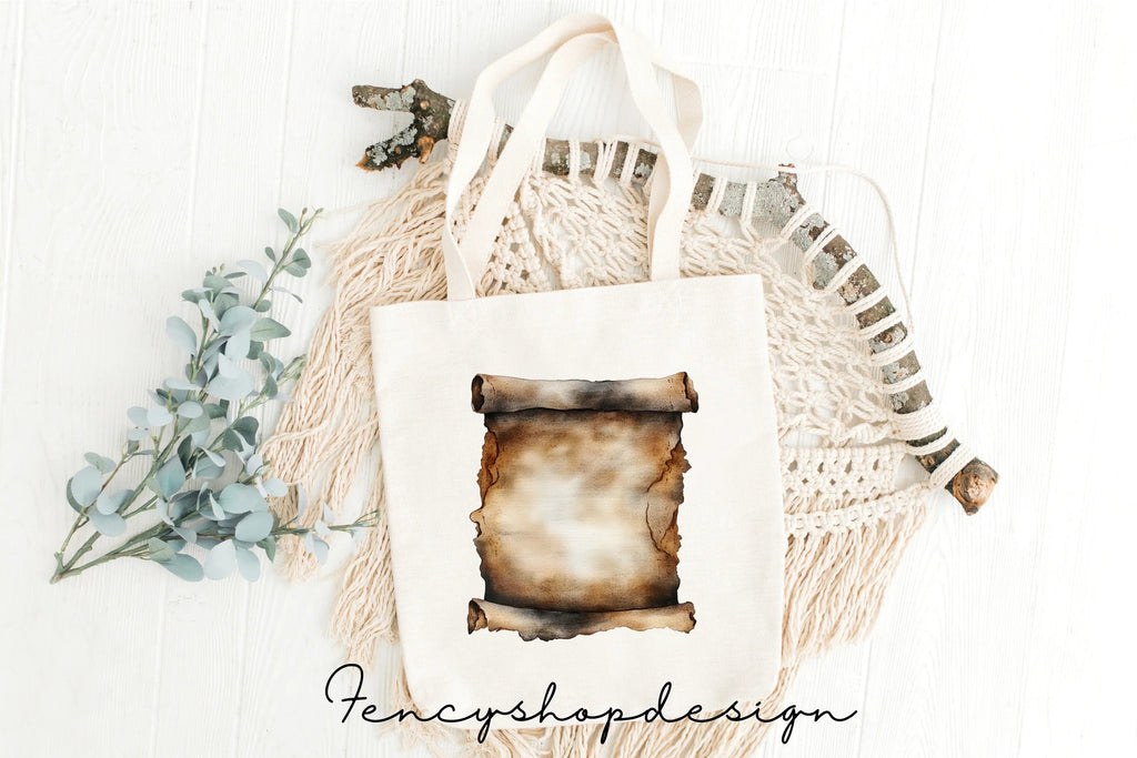 Aged Burnt Scroll Clipart Bundle