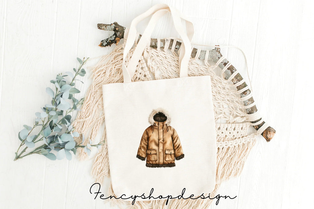Cozy Winter Parka Clipart Bundle