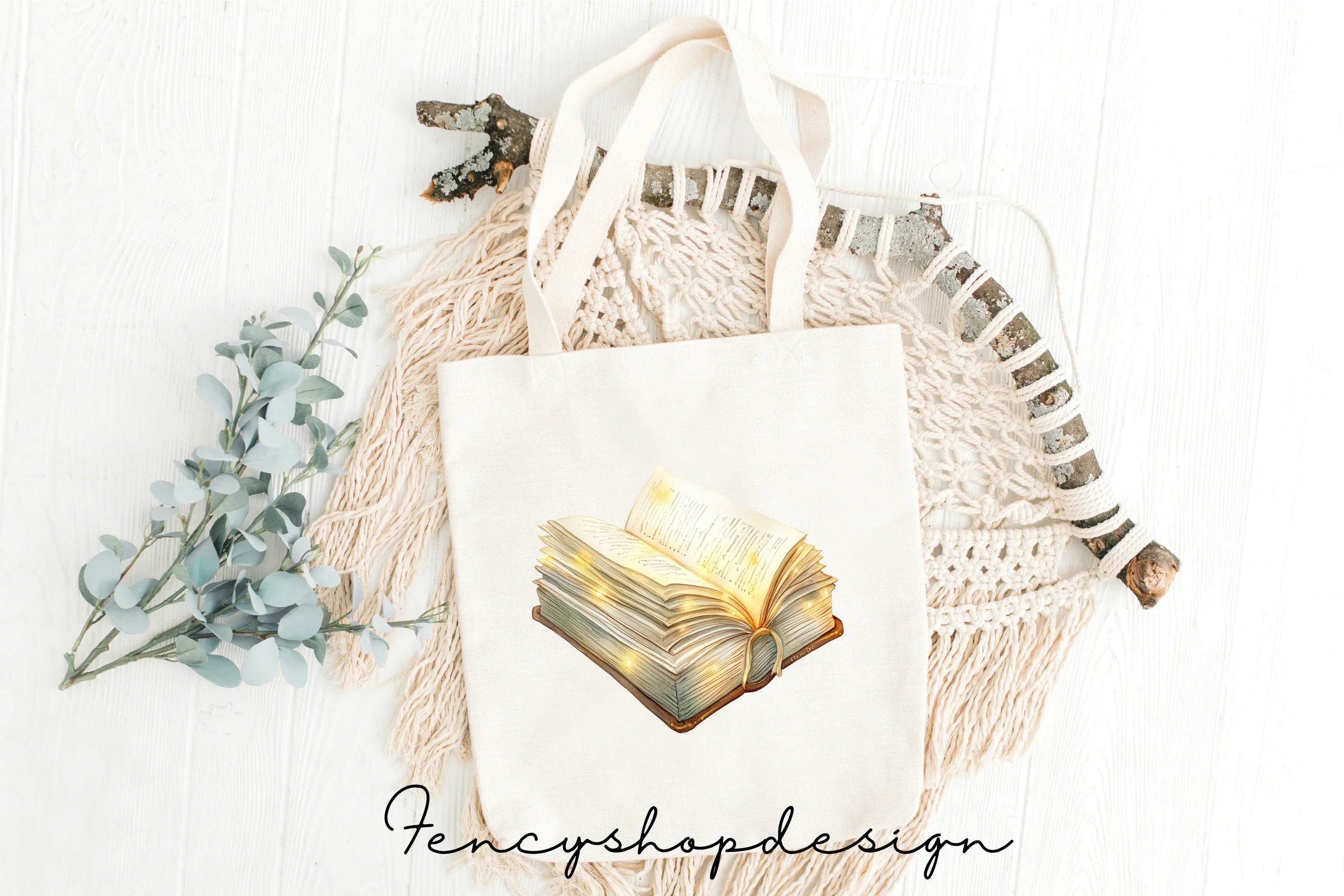 Enchanted Glowing Books Clipart Bundle