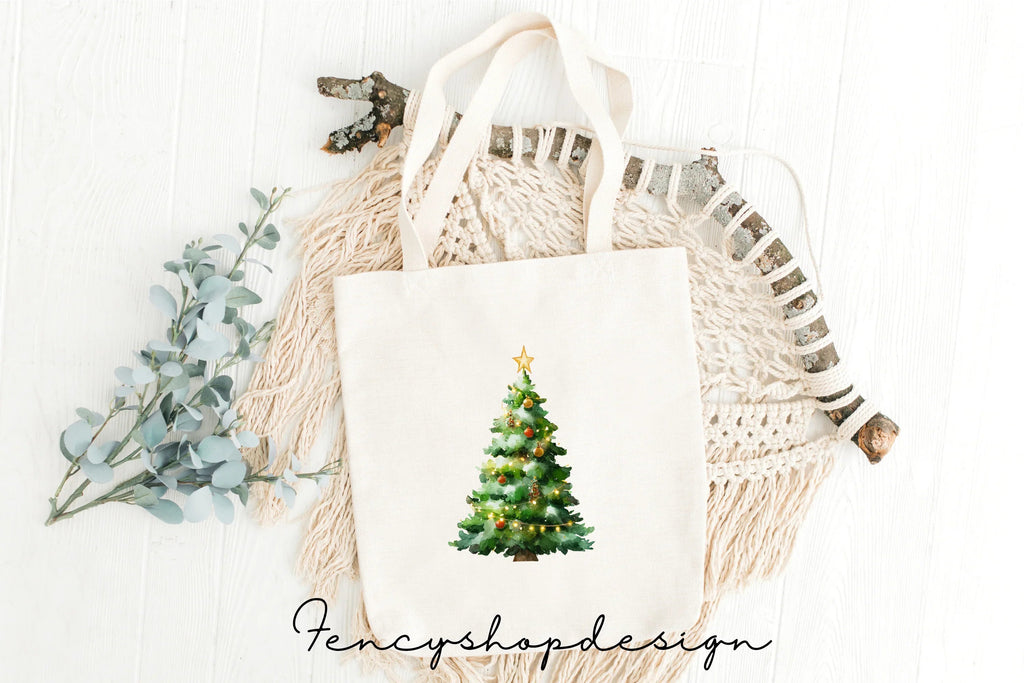 Festive Christmas Trees Clipart Bundle