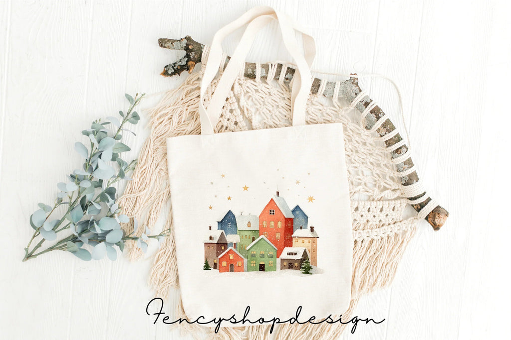 Winter Village Clipart Bundle