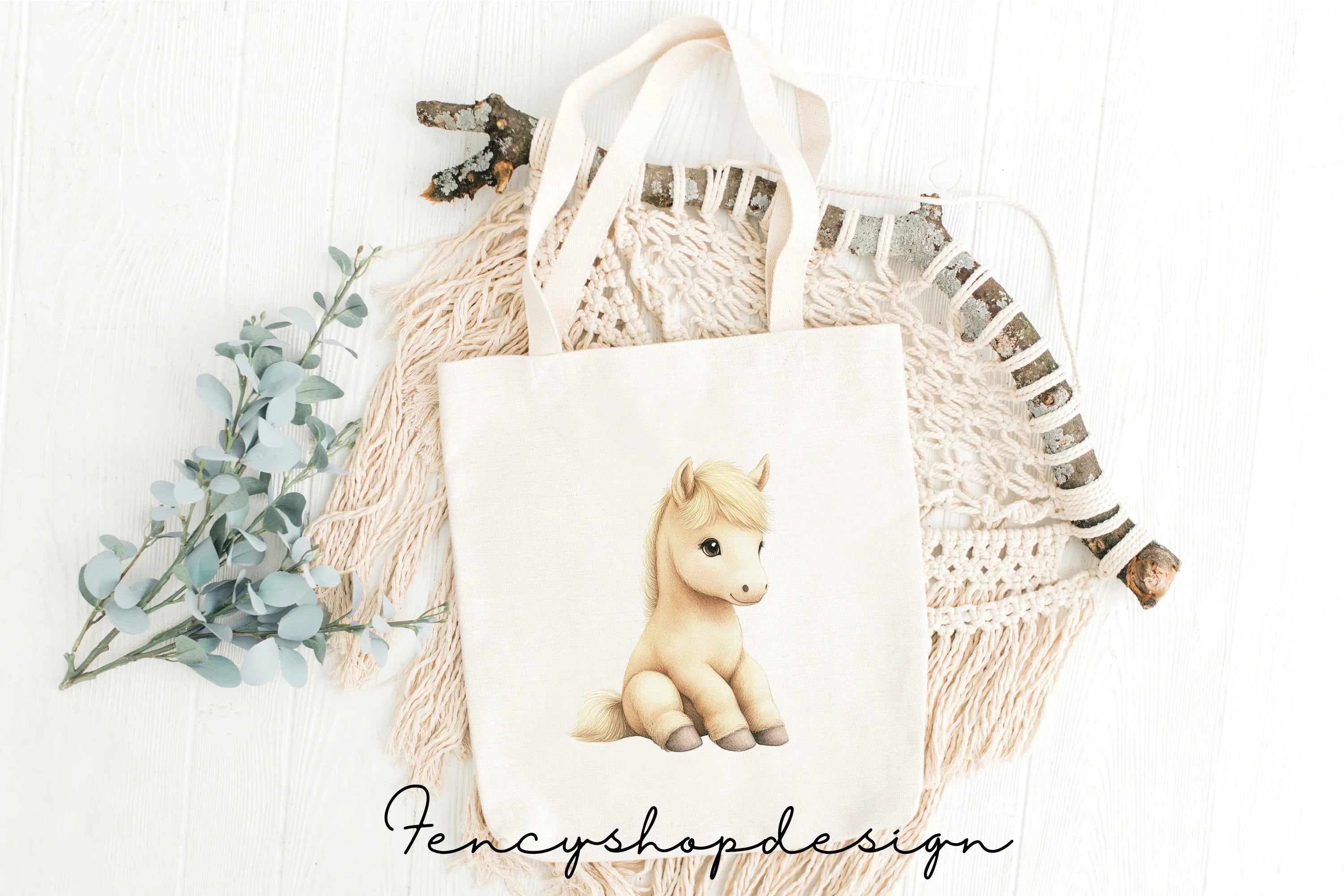 Cute Baby Horse Foal Clipart Bundle