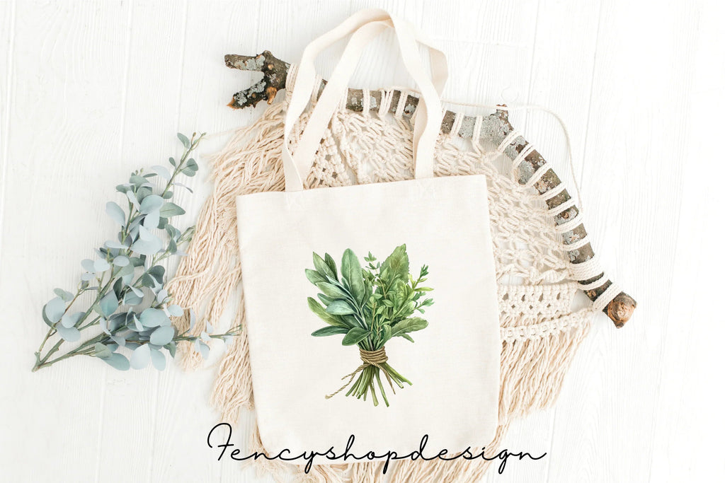 Fresh Herb Bouquets Clipart Bundle