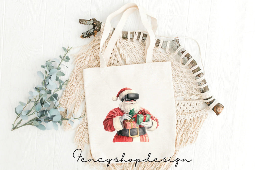 Santa Claus Snow Globe Clipart Bundle