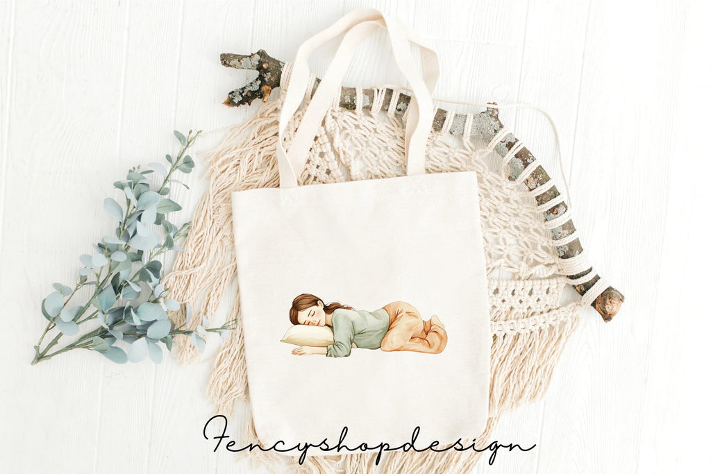 Peaceful Sleeping Girl Clipart Bundle