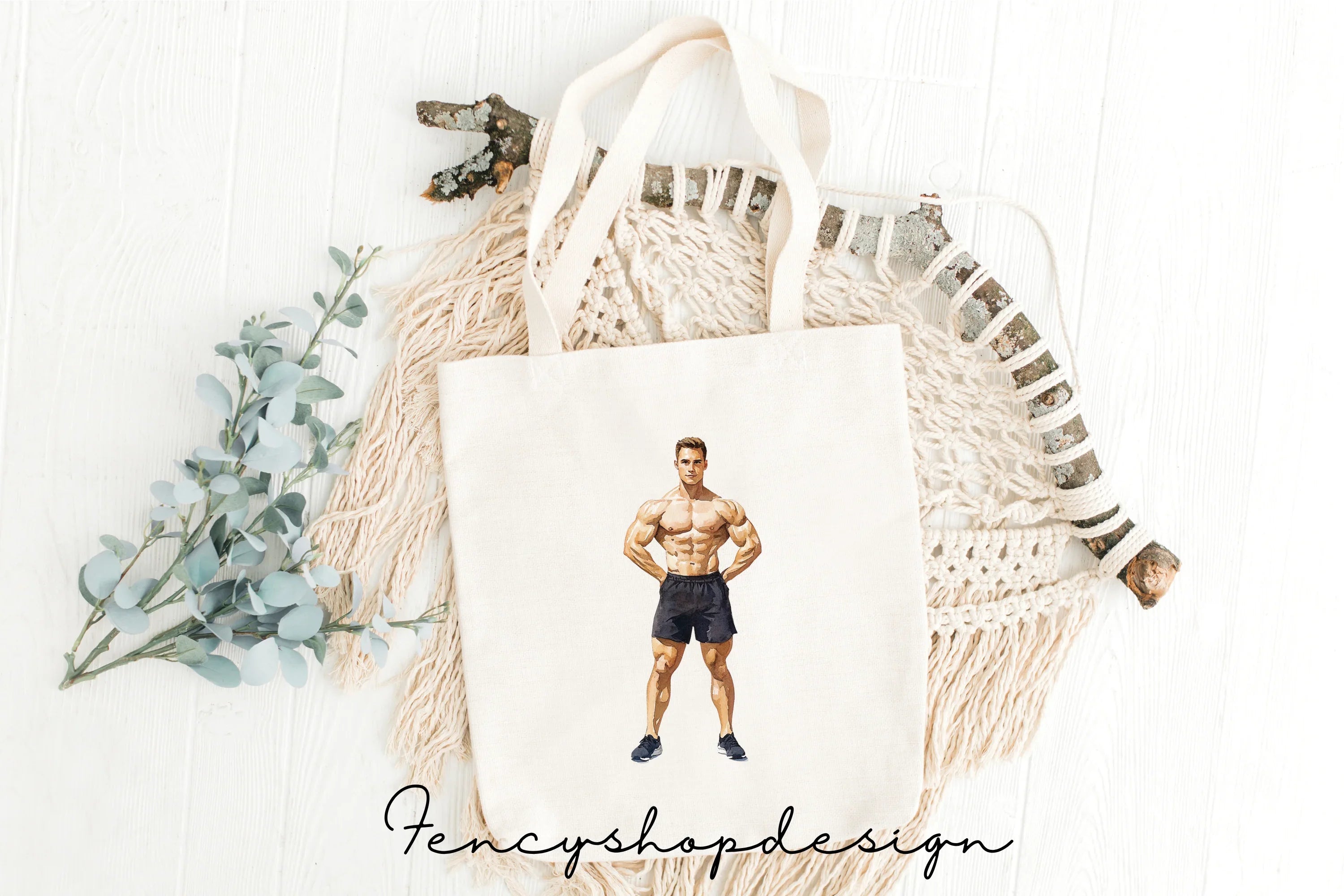 Muscular Men Fitness Clipart Bundle