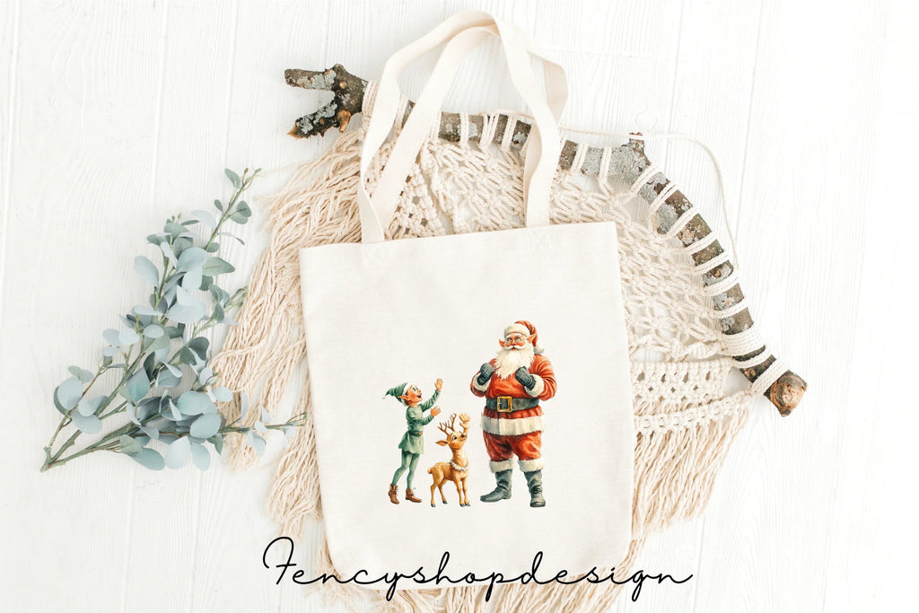 Christmas Elves and Reindeer Clipart Bundle