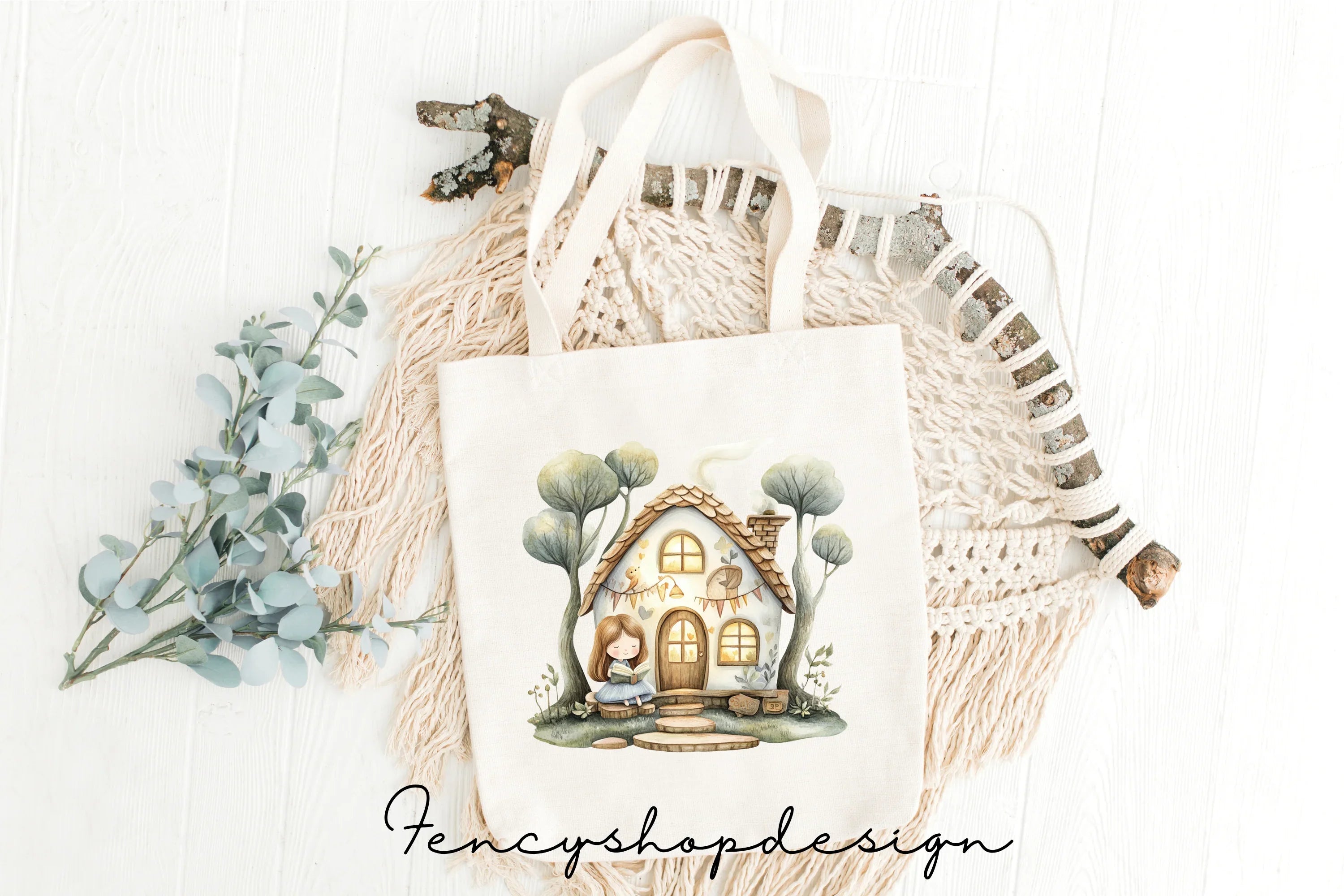 Whimsical Fairytale Village Clipart Bundle