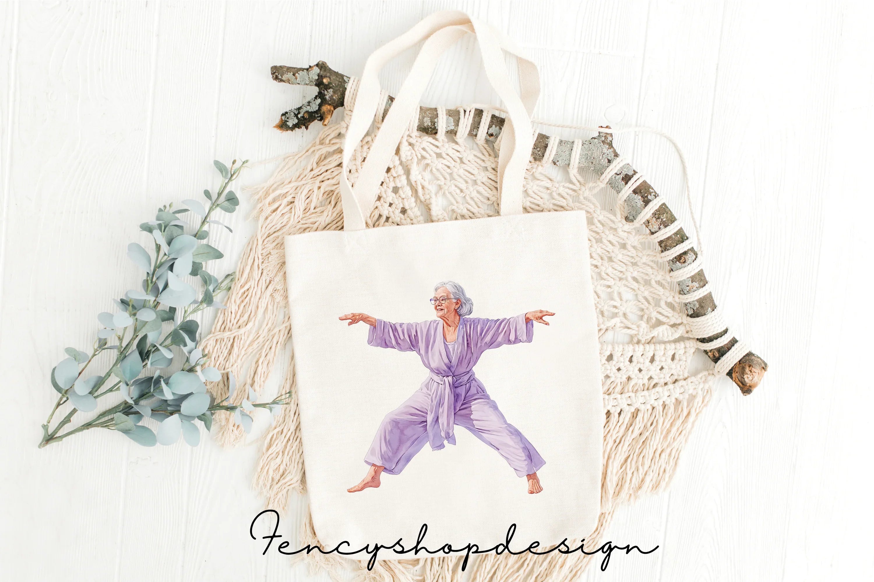 Graceful Senior Women Dancing Clipart Bundle