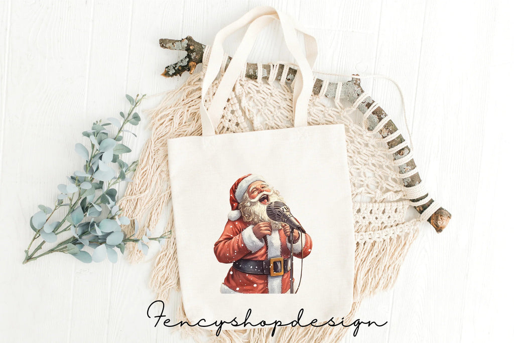Rockstar Santa & Cozy Christmas Scene Clipart Bundle