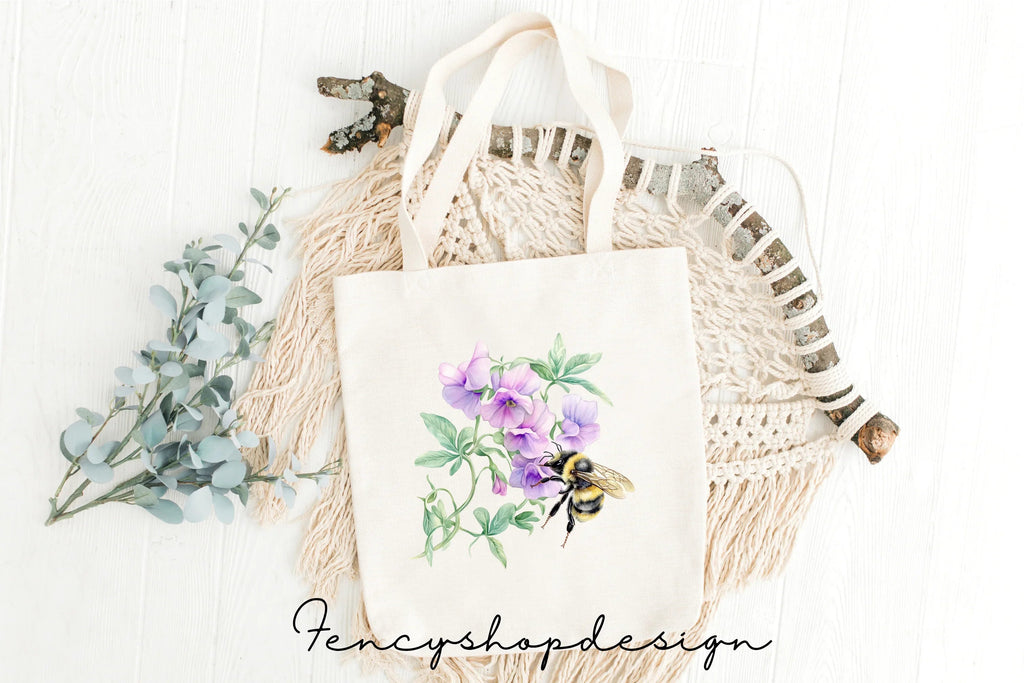 Sweet Honey Bee and Blossom Clipart Bundle