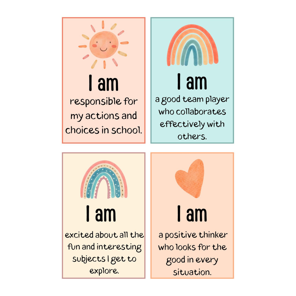 Positive Affirmation Cards for Students