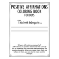 Positive Affirmations Coloring Book for Boys