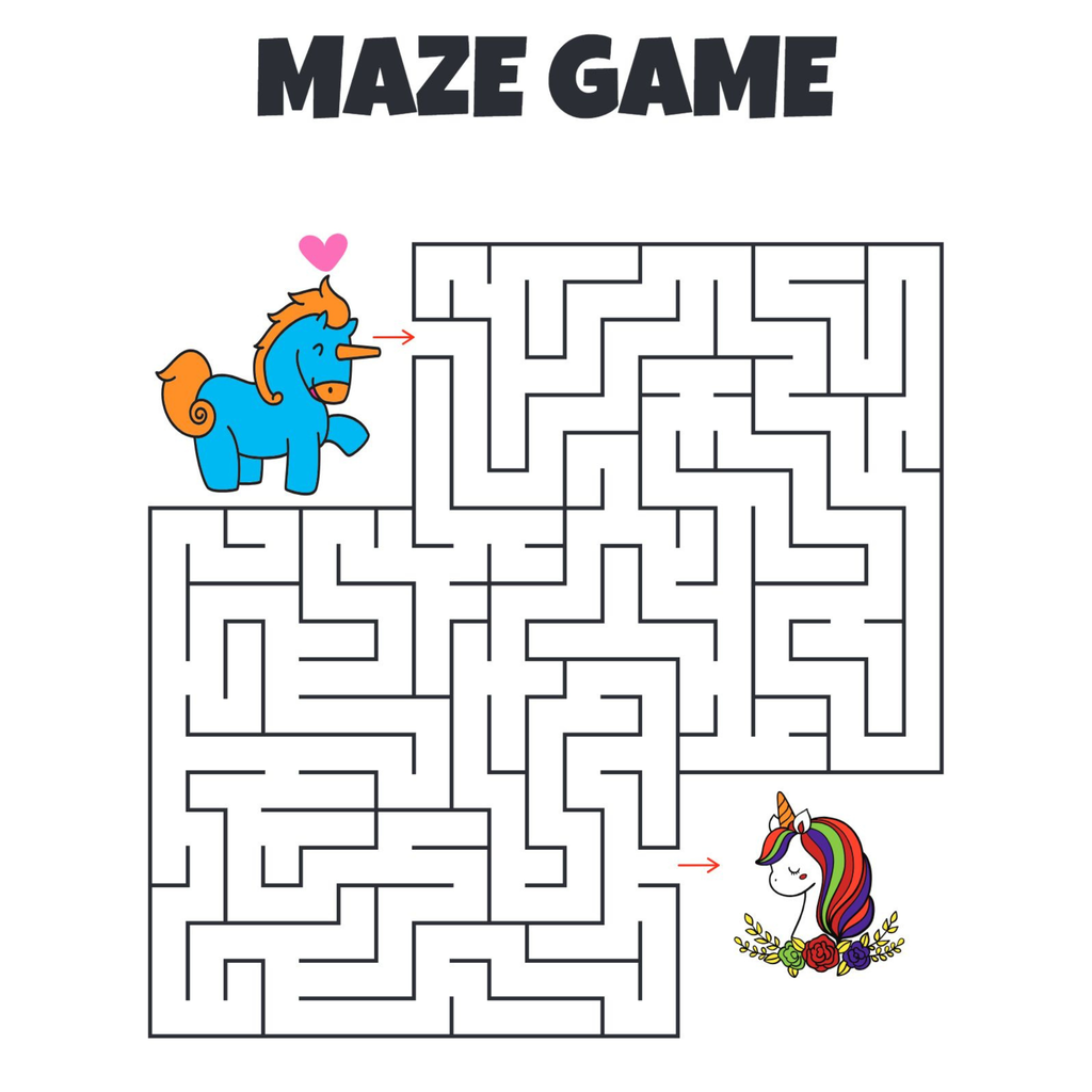 Preschool Tracing Coloring Maze and Counting Workbook