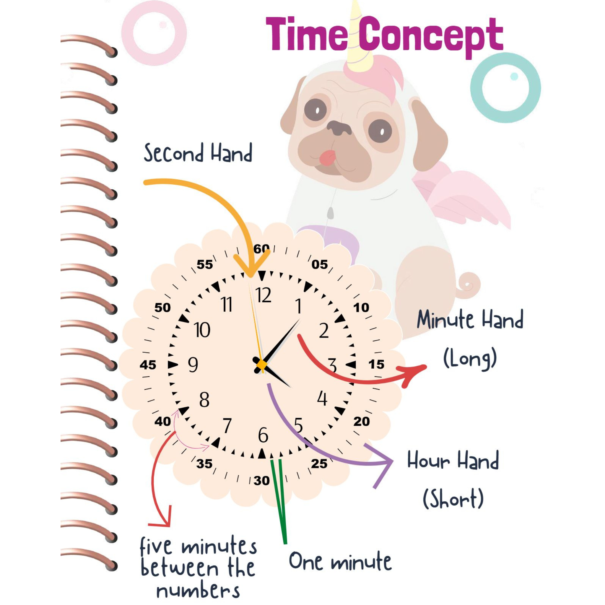 Princess Telling Time Grade 1 Workbook