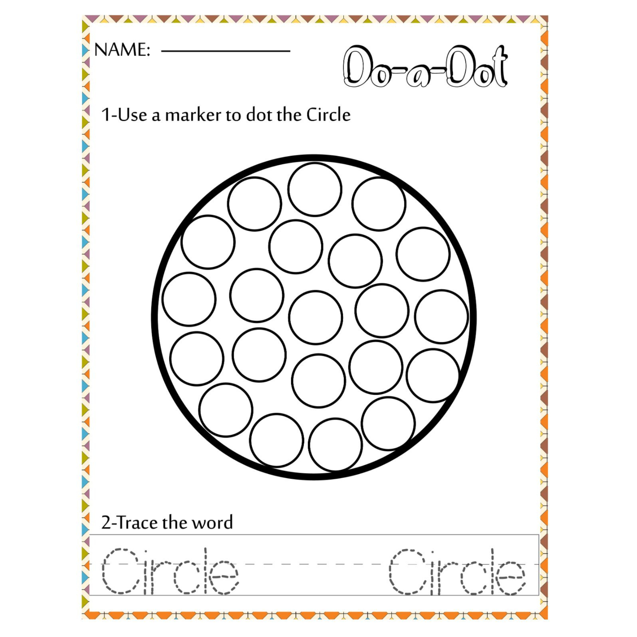 Shape Dot Painting Worksheets