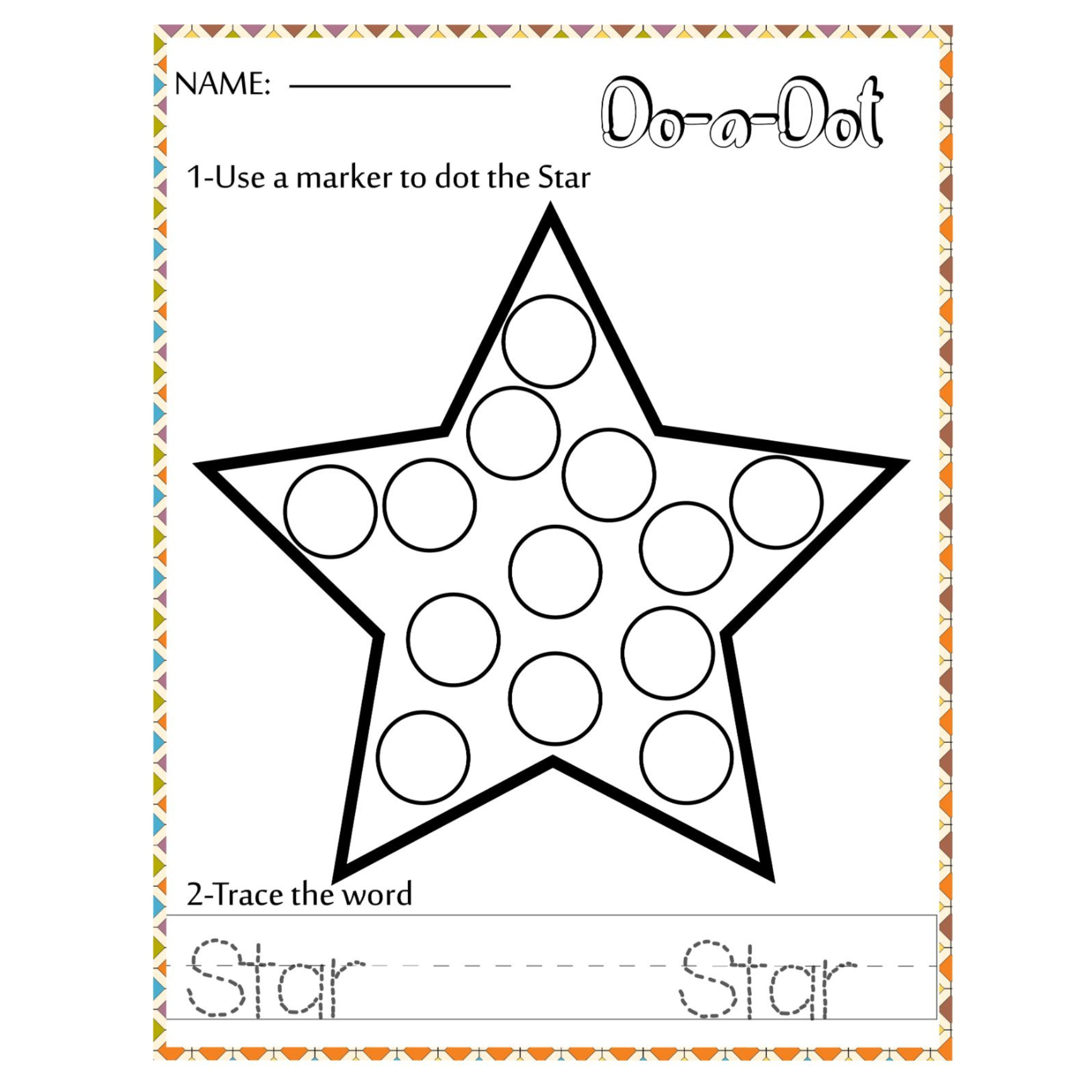 Shape Dot Painting Worksheets