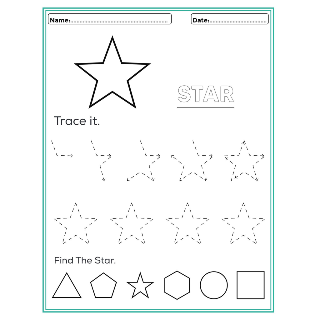 Shape Tracing and Find the Shape Worksheets