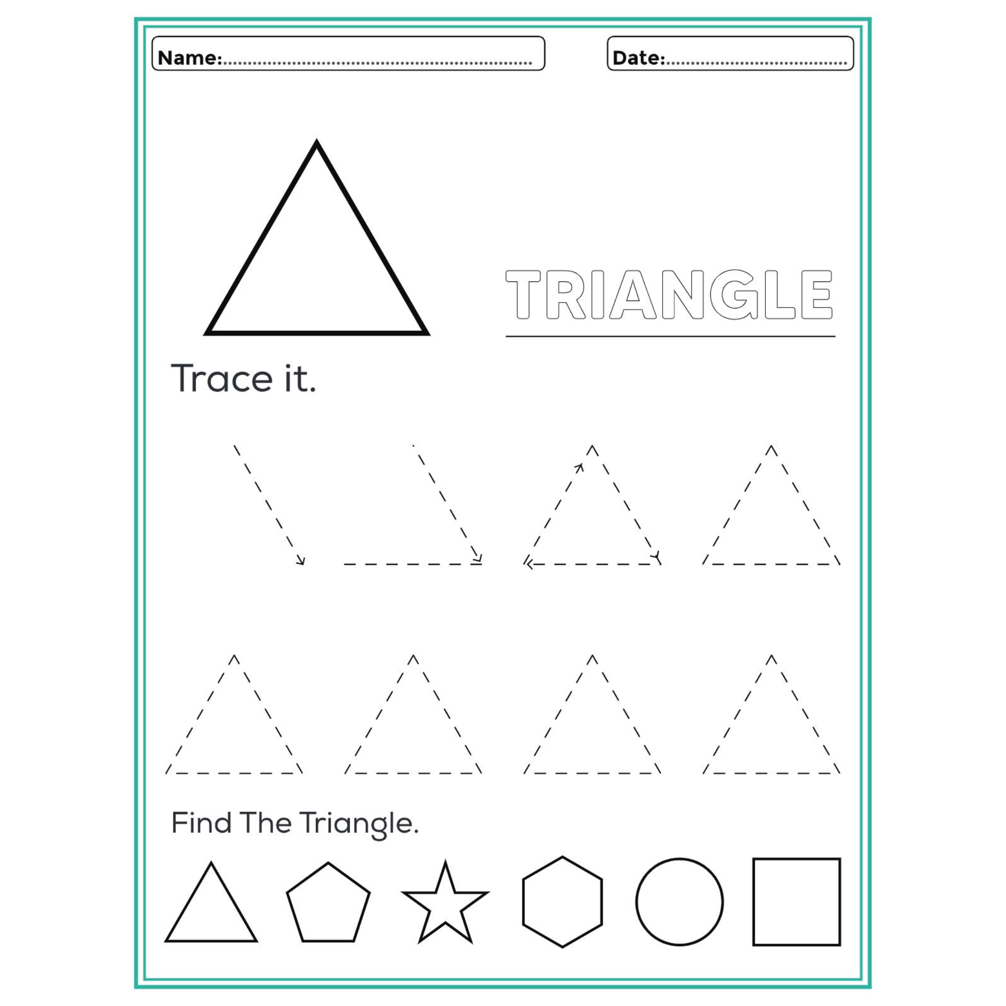 Shape Tracing and Find the Shape Worksheets