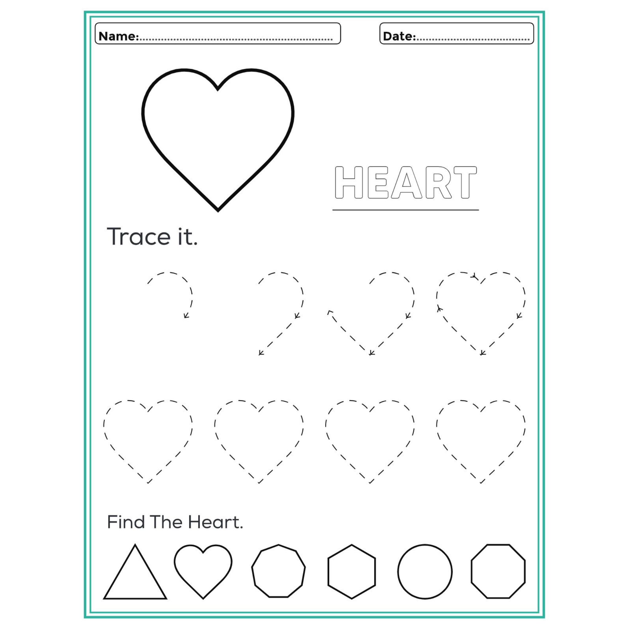 Shape Tracing and Find the Shape Worksheets