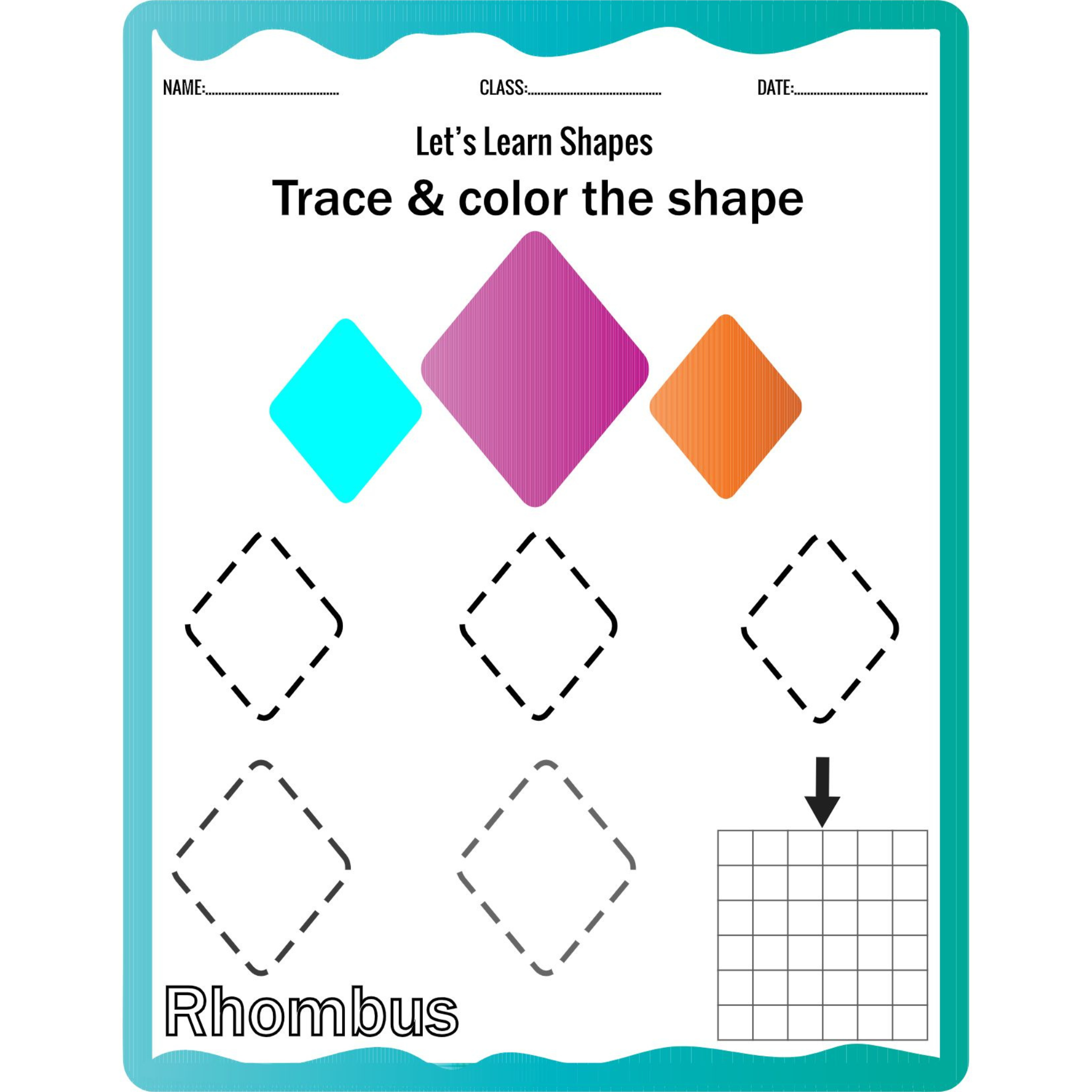 Shapes Activity Book Trace and Color