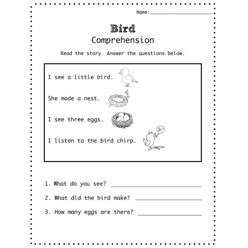 Short Animal Comprehension Stories