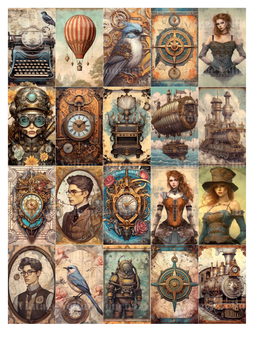 Steampunk Junk Journal Pages