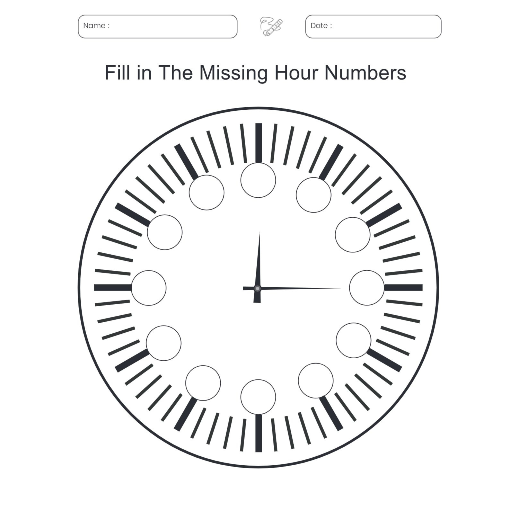 Time Learning Clocks Worksheet Book
