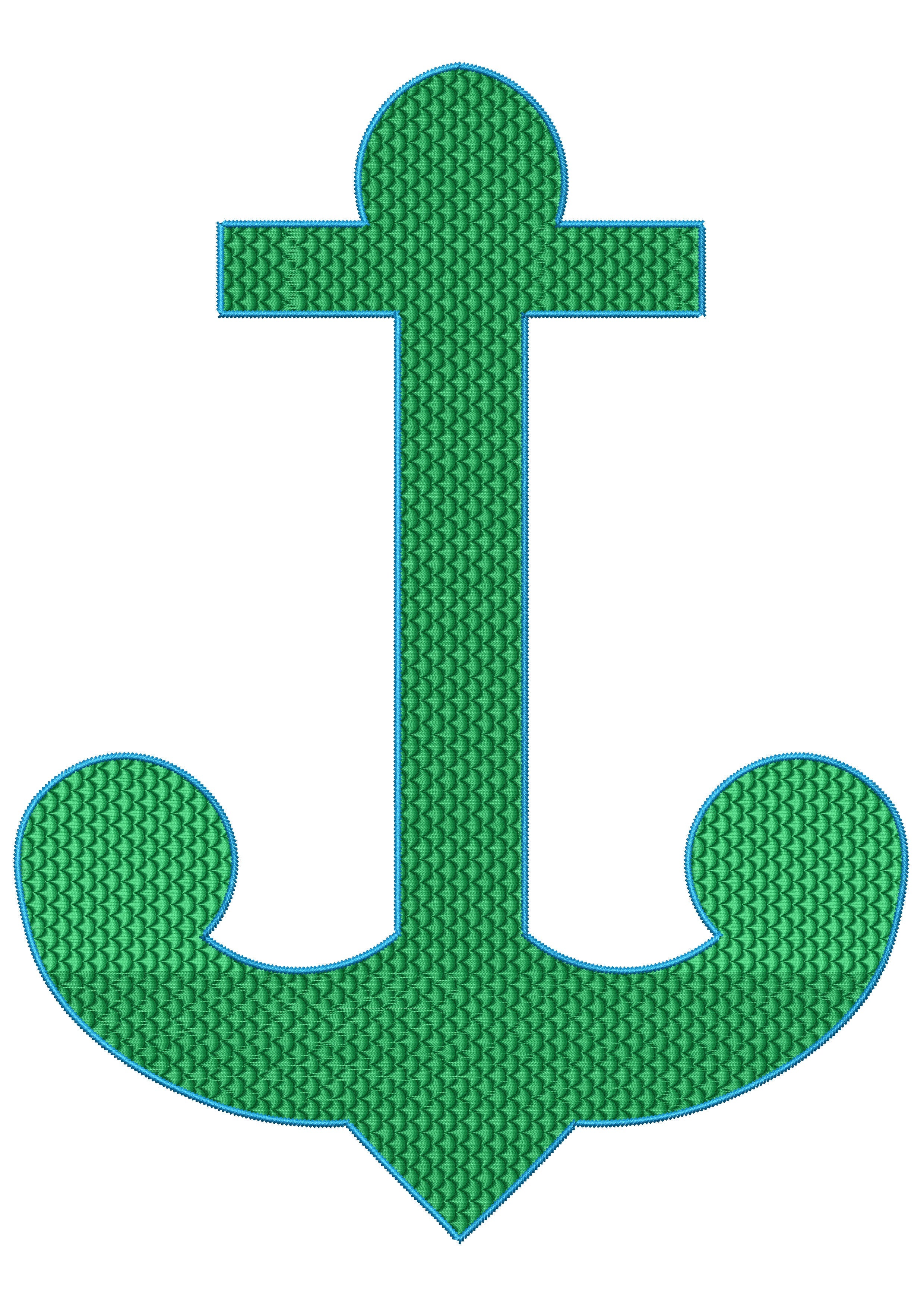 Big Anchor Embroidery Design