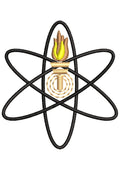 Science Flame Embroidery Design