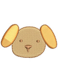 Innocent Puppy Head Embroidery Design
