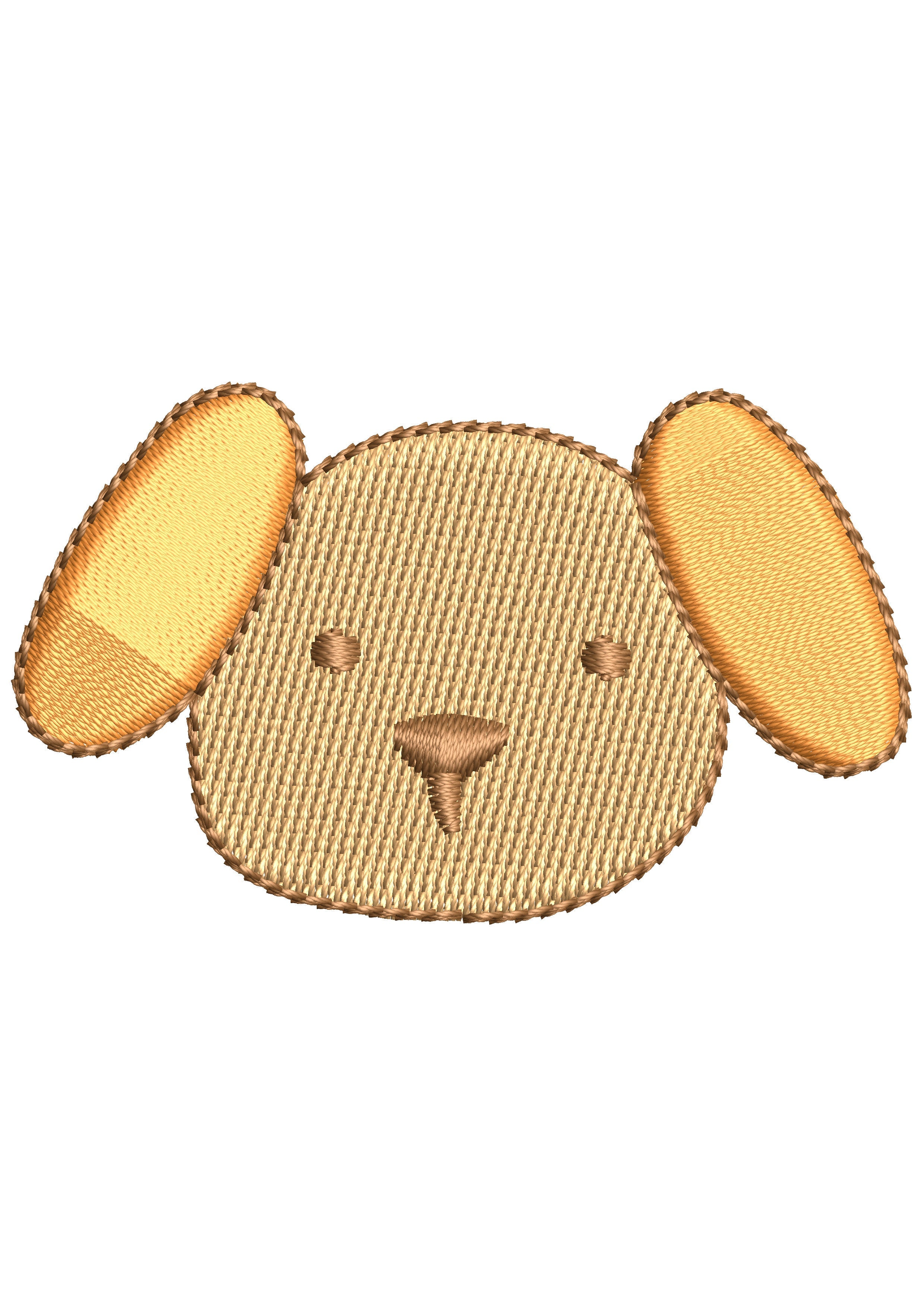 Innocent Puppy Head Embroidery Design